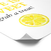 レモンブライダルシャワーラブズスウィートサイン ポスター (角)