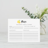 レモンブライダルシャワーレシピカーエレガントド エンクロージャーカード (スタンド正面)