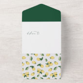 レモンブライダルシャワーレシピカードティアオフ招待状 オールインワン招待状 (外側)