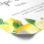 レモンブライダルシャワーレシピカードヒアサイン ポスター (角)