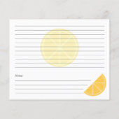 レモンブライダルシャワーレシピカード (裏面)