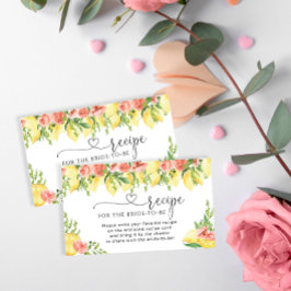 レモンブライダルシャワーレシピ要求エンクロージャカード エンクロージャーカード