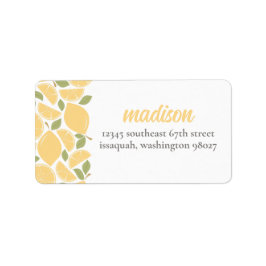 レモンブライダルシャワー差出人住所ラベル ラベル