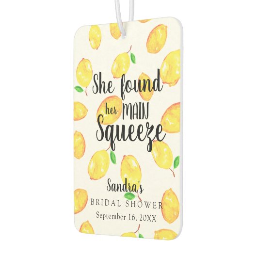 レモンブライダルシャワー彼女は彼女のメインの絞りを見つけた カーエアーフレッシュナー (左)