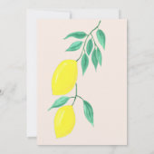 レモンブライダルシャワー彼女は彼女のメインの絞りを見つけた 招待状 (裏面)