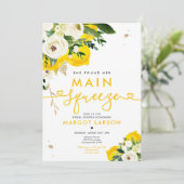 レモンブライダルシャワー彼女は彼女のメインの絞りを見つけた 招待状 (スタンド正面)