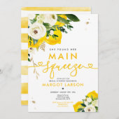 レモンブライダルシャワー彼女は彼女のメインの絞りを見つけた 招待状 (正面/裏面)