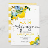 レモンブライダルシャワー彼女は彼女のメインの絞りを見つけた 招待状 (正面/裏面)