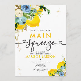 レモンブライダルシャワー彼女は彼女のメインの絞りを見つけた 招待状