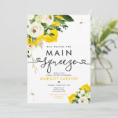 レモンブライダルシャワー彼女は彼女のメインの絞りを見つけた 招待状 (スタンド正面)