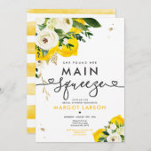 レモンブライダルシャワー彼女は彼女のメインの絞りを見つけた 招待状 (正面/裏面)