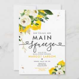 レモンブライダルシャワー彼女は彼女のメインの絞りを見つけた 招待状