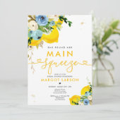 レモンブライダルシャワー彼女は彼女のメインの絞りを見つけた 招待状 (スタンド正面)