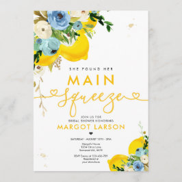 レモンブライダルシャワー彼女は彼女のメインの絞りを見つけた 招待状