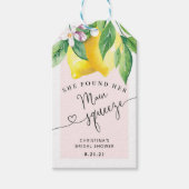 レモンブライダルシャワー感謝していユーラベル ギフトタグ (正面)
