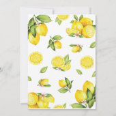 レモンブライダルシャワー招待 招待状 (裏面)