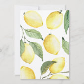 レモンブライダルシャワー招待 |柑橘類 招待状 (裏面)