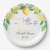 レモンブライダルシャワー紙プレート ペーパープレート (正面)