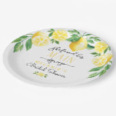 レモンブライダルシャワー紙プレート ペーパープレート (アングル)