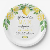 レモンブライダルシャワー紙プレート ペーパープレート (正面)