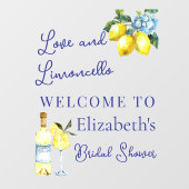 レモンブライダルシャワー鏡ウェルカムサインデカール ウィンドウサイン (シート)