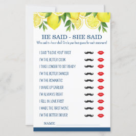 レモンブライダルシャワー