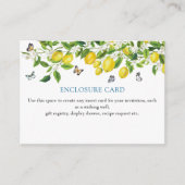 レモンブライダルシャワー エンクロージャーカード (正面)