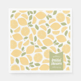 レモンブライダルシャワー パーソナライズされた スタンダードランチョンナプキン