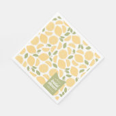 レモンブライダルシャワー パーソナライズされた スタンダードランチョンナプキン (角)