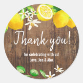 レモンブライダルシャワー ラウンドシール (正面)