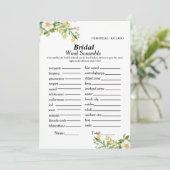 レモンブライダルワードスクランブルブライダルシャワーゲームカード 招待状 (スタンド正面)