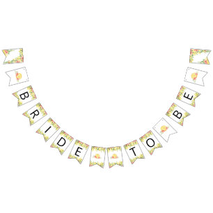 レモンブライドはブライダルシャワーのバンティングフラグ バンティングフラッグ