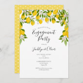 レモンブラッサムグリーンリー婚約パーティ 招待状 (正面/裏面)