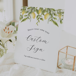 レモンブランチグリーンカスタムリー文字サイン 台座サイン