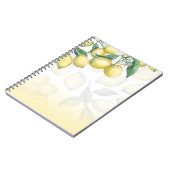 レモンブランチホワイト&イエローカントリー素朴シック ノートブック (左側)