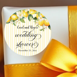 レモンブランチ地中海のサマーウェディングシャワー ラウンドシール