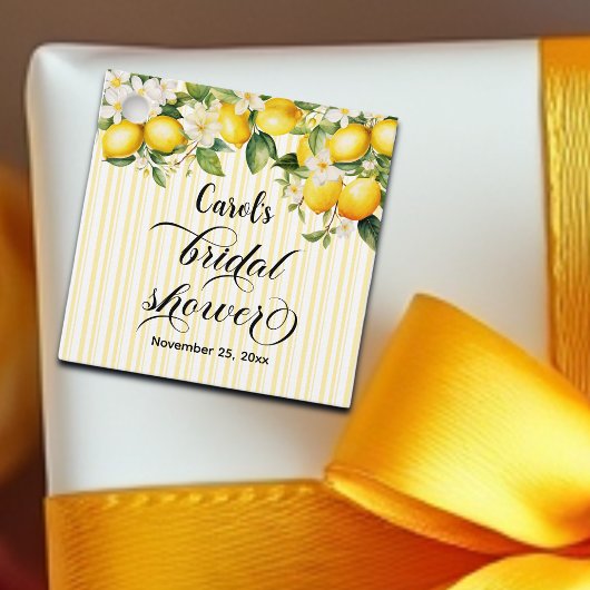 レモンブランチ地中海のサマーブライダルシャワー フェイバータグ