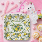 レモンブランチ水彩 ペーパープレート (パーティー)