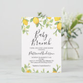 レモンブランチ男女兼用ベビーシャワー招待状 招待状 (スタンド正面)