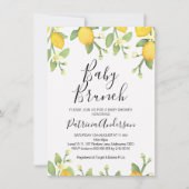レモンブランチ男女兼用ベビーシャワー招待状 招待状 (正面)