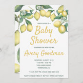 レモンブランチ赤ちゃんシャワー 招待状 (正面/裏面)