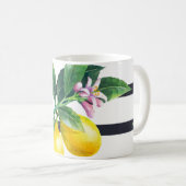 レモンブランチ:柑橘類の水彩ブリス コーヒーマグカップ (正面右)