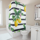 レモンブランチ:柑橘類の水彩ブリス シャワーカーテン (インサイチュ)