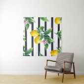 レモンブランチ:柑橘類の水彩ブリス タペストリー (インサイチュ(横))