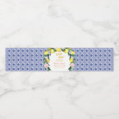 レモンブルーイタリアタイルズグラツィエミルブライダルシャワー ペットボトルラベル (シングルラベル)