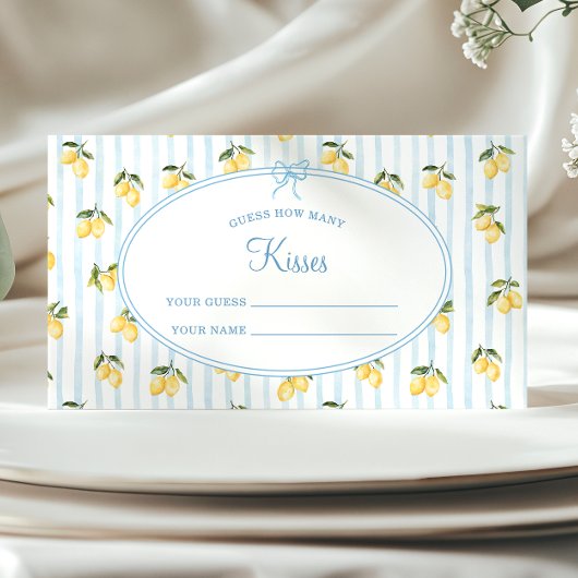 レモンブルーイタリアンいくつのキスを推測 エンクロージャーカード