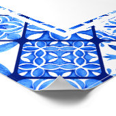 レモンブルーイタリアンタイルブライダルシャワーへようこそ ポスター (角)