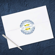 レモンブルーイタリアンタイル結婚の差出人住所