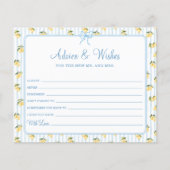 レモンブルーイタリアンブライダルシャワーアドバイス&ウィッシュ (正面)