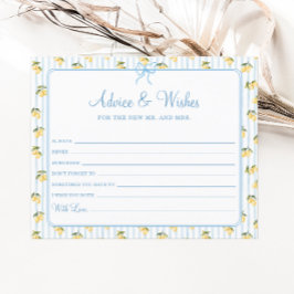 レモンブルーイタリアンブライダルシャワーアドバイス&ウィッシュ